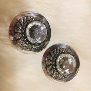 Ermani Bulatti vintage large clip on earrings